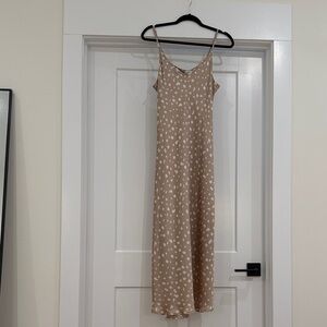 Dress Forum Beige Dress with White Spots